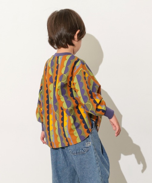 Ocean&Ground（オーシャン&グラウンド）の「ｿｳｶﾞﾗﾌﾟﾘﾝﾄﾗｳﾝﾄﾞTｼｬﾂ（Tシャツ/カットソー・キッズ・チャコール/レンガ/ブラック/マルチ・90/100/110/120/130/140）」の18枚目の写真