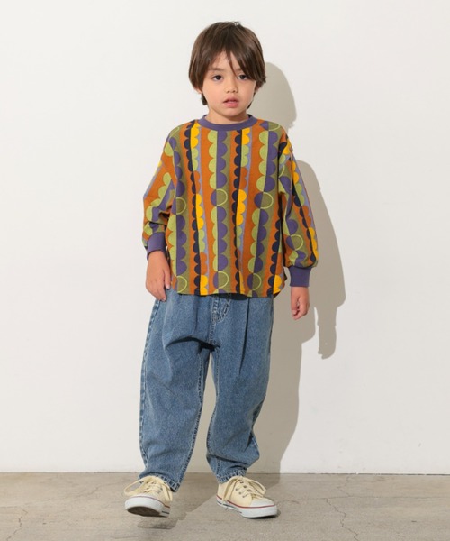 Ocean&Ground（オーシャン&グラウンド）の「ｿｳｶﾞﾗﾌﾟﾘﾝﾄﾗｳﾝﾄﾞTｼｬﾂ（Tシャツ/カットソー・キッズ・チャコール/レンガ/ブラック/マルチ・90/100/110/120/130/140）」の17枚目の写真