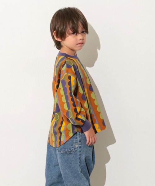 Ocean&Ground（オーシャン&グラウンド）の「ｿｳｶﾞﾗﾌﾟﾘﾝﾄﾗｳﾝﾄﾞTｼｬﾂ（Tシャツ/カットソー・キッズ・チャコール/レンガ/ブラック/マルチ・90/100/110/120/130/140）」の16枚目の写真