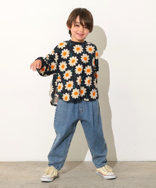 Ocean&Ground（オーシャン&グラウンド）の「ｿｳｶﾞﾗﾌﾟﾘﾝﾄﾗｳﾝﾄﾞTｼｬﾂ（Tシャツ/カットソー・キッズ・チャコール/レンガ/ブラック/マルチ・90/100/110/120/130/140）」の13枚目の写真