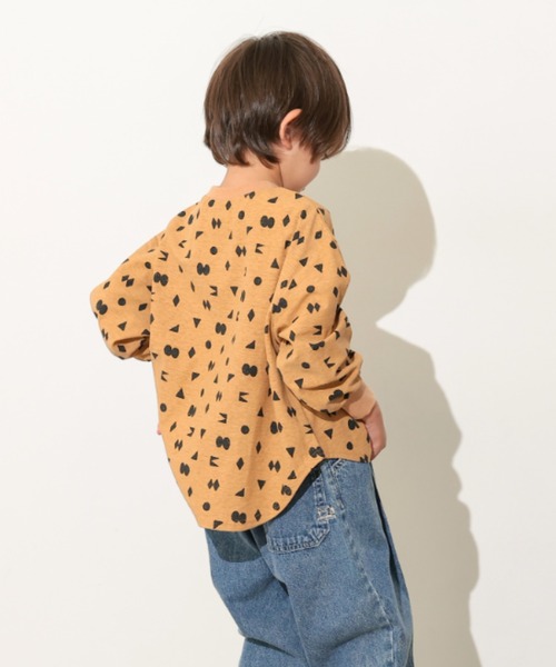 Ocean&Ground（オーシャン&グラウンド）の「ｿｳｶﾞﾗﾌﾟﾘﾝﾄﾗｳﾝﾄﾞTｼｬﾂ（Tシャツ/カットソー・キッズ・チャコール/レンガ/ブラック/マルチ・90/100/110/120/130/140）」の9枚目の写真