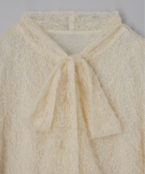 Olu.（オルドット）の「スパンコールレースリボンタイブラウス（シャツ/ブラウス・レディース・ブルー/アイボリー/ブラック・FREE）」の12枚目の写真