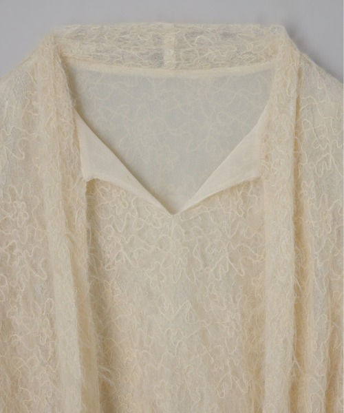 Olu.（オルドット）の「スパンコールレースリボンタイブラウス（シャツ/ブラウス・レディース・ブルー/アイボリー/ブラック・FREE）」の17枚目の写真