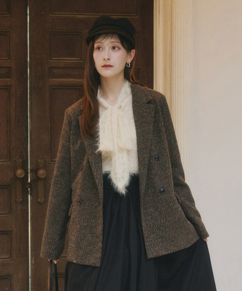 Olu.（オルドット）の「スパンコールレースリボンタイブラウス（シャツ/ブラウス・レディース・ブルー/アイボリー/ブラック・FREE）」の22枚目の写真