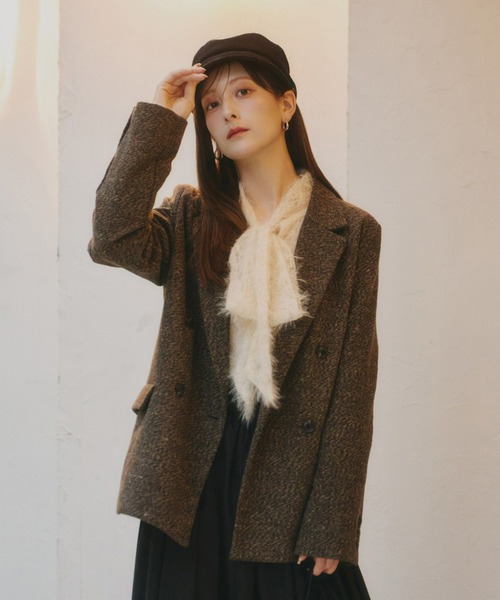 Olu.（オルドット）の「スパンコールレースリボンタイブラウス（シャツ/ブラウス・レディース・ブルー/アイボリー/ブラック・FREE）」の18枚目の写真