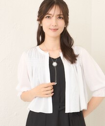 トゥービーシック【大きいサイズ】TO BE CHIC 2WAY ニットボレロ　白 TO BE CHIC｜トゥー ビー シックのカーディガン/ボレロ通販