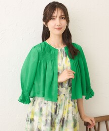 新品　TO BE CHIC フリルカーディガンポンチョ　ケープ　ブラック 中華風ポンチョ × ブラック | Jmei