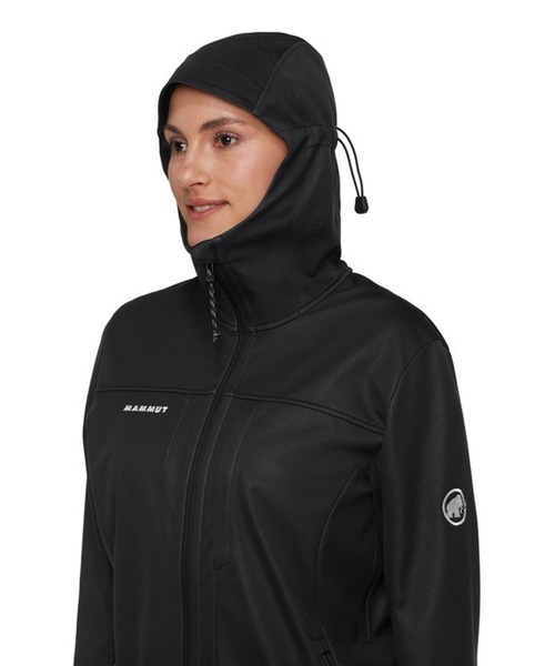 Mammut(マムート)の「アルティメイト 8 ソフトシェル フーデッド ジャケット アジアンフィット / Ultimate VIII SO Hooded Jacket AF Women(ブルゾン・レディース・ネイビー/ブラック・LARGE/MEDIUM/SMALL)」の12枚目の写真