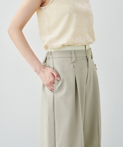 MEDE19F(メデジュウキュウ)の「BRAND NEW MIX STYLE ダブルウエストデザインのリネンライクハーフパンツ〈サンドベージュ〉(その他パンツ・レディース・サンドベージュ・3L/LL/L/M/S)」の8枚目の写真