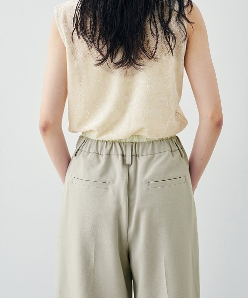 MEDE19F(メデジュウキュウ)の「BRAND NEW MIX STYLE ダブルウエストデザインのリネンライクハーフパンツ〈サンドベージュ〉(その他パンツ・レディース・サンドベージュ・3L/LL/L/M/S)」の10枚目の写真