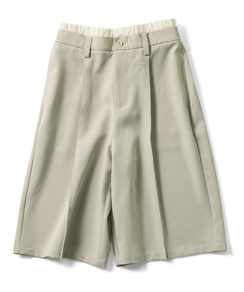 MEDE19F(メデジュウキュウ)の「BRAND NEW MIX STYLE ダブルウエストデザインのリネンライクハーフパンツ〈サンドベージュ〉(その他パンツ・レディース・サンドベージュ・3L/LL/L/M/S)」の3枚目の写真