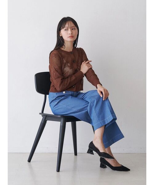 TONAL(トーナル)の「デニムライクマリンパンツ(デニムパンツ・レディース・ネイビー/インディゴブルー・SMALL/MEDIUM)」の3枚目の写真