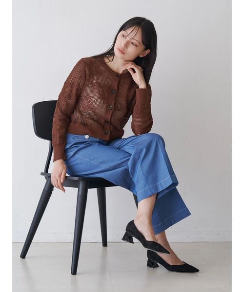 TONAL(トーナル)の「デニムライクマリンパンツ(デニムパンツ・レディース・ネイビー/インディゴブルー・SMALL/MEDIUM)」の4枚目の写真