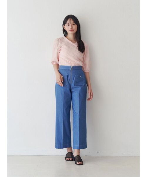 TONAL(トーナル)の「デニムライクマリンパンツ(デニムパンツ・レディース・ネイビー/インディゴブルー・SMALL/MEDIUM)」の6枚目の写真
