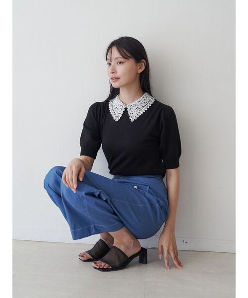 TONAL(トーナル)の「デニムライクマリンパンツ(デニムパンツ・レディース・ネイビー/インディゴブルー・SMALL/MEDIUM)」の12枚目の写真