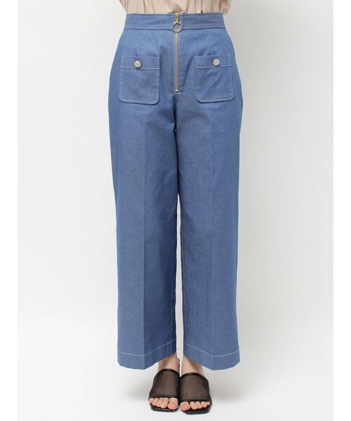 TONAL(トーナル)の「デニムライクマリンパンツ(デニムパンツ・レディース・ネイビー/インディゴブルー・SMALL/MEDIUM)」の15枚目の写真