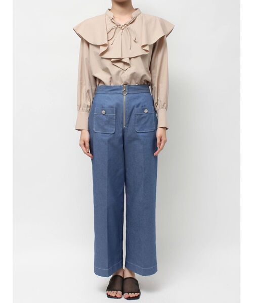 TONAL(トーナル)の「デニムライクマリンパンツ(デニムパンツ・レディース・ネイビー/インディゴブルー・SMALL/MEDIUM)」の22枚目の写真