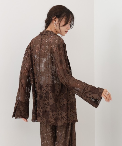 Bab（バブ）の「フラワーレースジャケット（その他アウター・レディース・ブラウン/ブラック・M）」の5枚目の写真