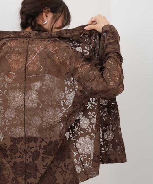 Bab（バブ）の「フラワーレースジャケット（その他アウター・レディース・ブラウン/ブラック・M）」の7枚目の写真