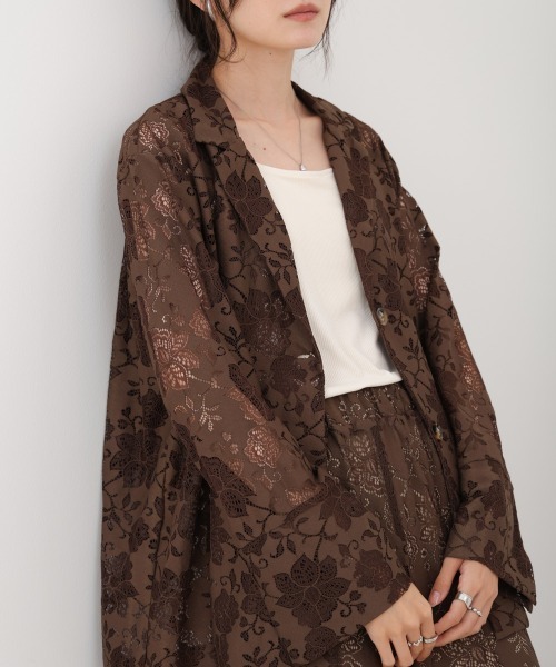Bab（バブ）の「フラワーレースジャケット（その他アウター・レディース・ブラウン/ブラック・M）」の10枚目の写真