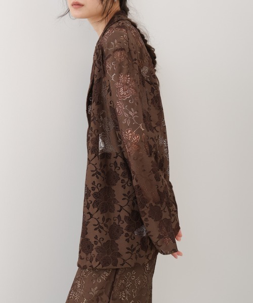 Bab（バブ）の「フラワーレースジャケット（その他アウター・レディース・ブラウン/ブラック・M）」の11枚目の写真