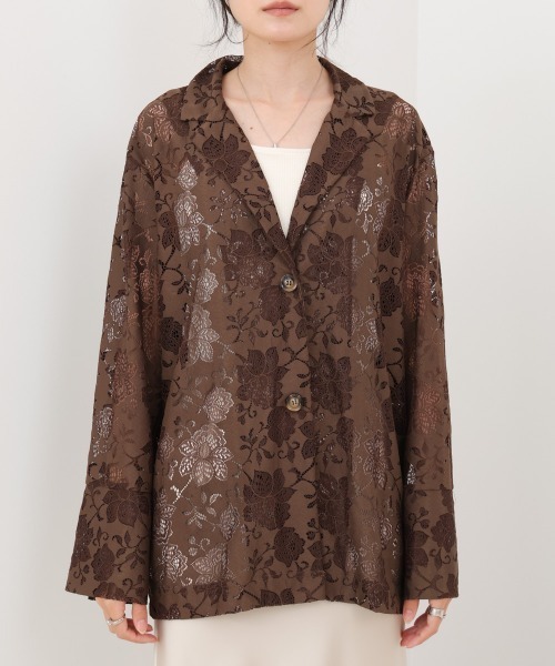 Bab（バブ）の「フラワーレースジャケット（その他アウター・レディース・ブラウン/ブラック・M）」の14枚目の写真