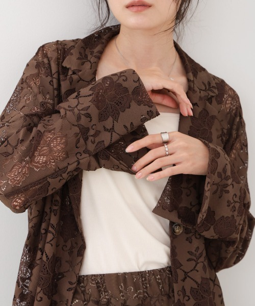 Bab（バブ）の「フラワーレースジャケット（その他アウター・レディース・ブラウン/ブラック・M）」の18枚目の写真