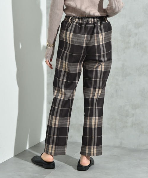INTERPLANET（インタープラネット）の「起毛ストレッチチェックパンツ（その他パンツ・レディース・ブラック/グレー・FREE）」の11枚目の写真