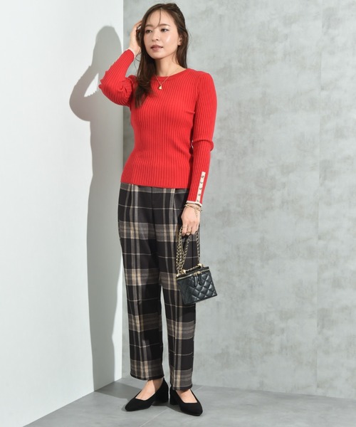 INTERPLANET（インタープラネット）の「起毛ストレッチチェックパンツ（その他パンツ・レディース・ブラック/グレー・FREE）」の18枚目の写真