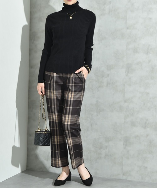 INTERPLANET（インタープラネット）の「起毛ストレッチチェックパンツ（その他パンツ・レディース・ブラック/グレー・FREE）」の19枚目の写真
