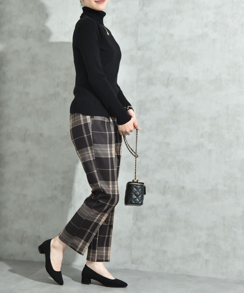 INTERPLANET（インタープラネット）の「起毛ストレッチチェックパンツ（その他パンツ・レディース・ブラック/グレー・FREE）」の21枚目の写真