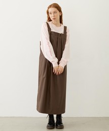 MILKFED. | FAUX LEATHER TUCK DRESS(ワンピース)