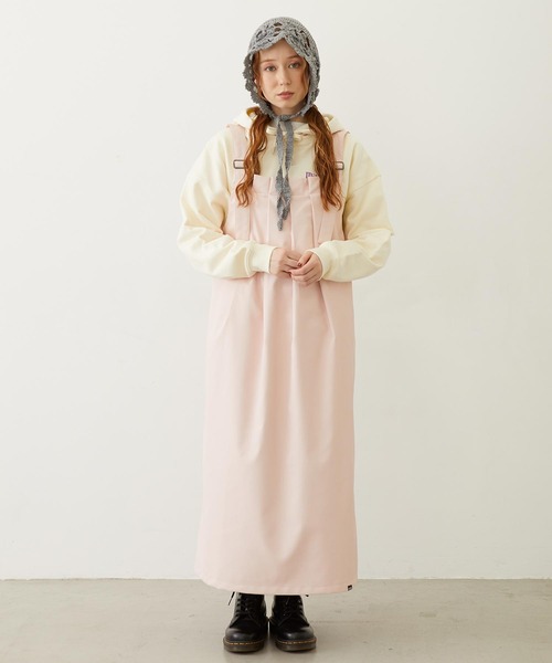 MILKFED.（ミルクフェド）の「FAUX LEATHER TUCK DRESS（ワンピース・レディース・ブラック/ライトピンク/ブラウン・ONE SIZE）」の13枚目の写真