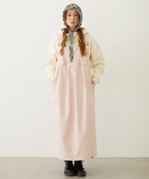 MILKFED.（ミルクフェド）の「FAUX LEATHER TUCK DRESS（ワンピース・レディース・ブラック/ライトピンク/ブラウン・ONE SIZE）」の15枚目の写真