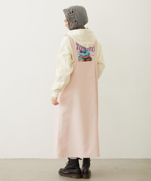 MILKFED.（ミルクフェド）の「FAUX LEATHER TUCK DRESS（ワンピース・レディース・ブラック/ライトピンク/ブラウン・ONE SIZE）」の16枚目の写真