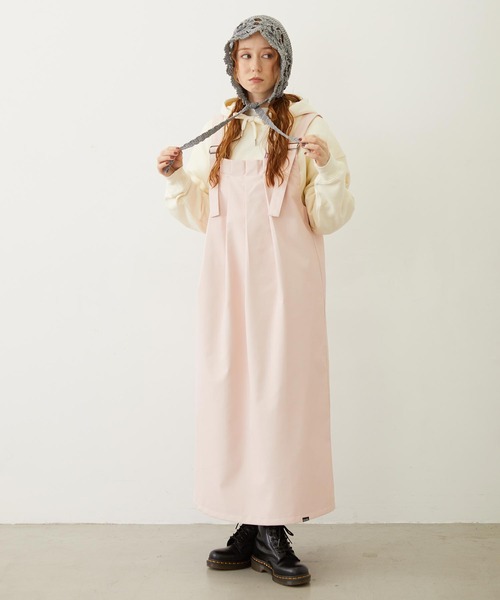 MILKFED.（ミルクフェド）の「FAUX LEATHER TUCK DRESS（ワンピース・レディース・ブラック/ライトピンク/ブラウン・ONE SIZE）」の17枚目の写真