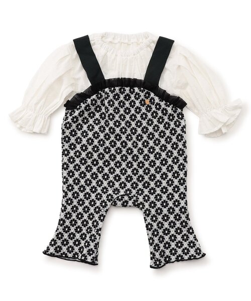 BREEZE（ブリーズ）の「【リンク】ジャガード着せこみ風カバーオール（ロンパース・キッズ・ブラック/レッド・70/80）」の14枚目の写真