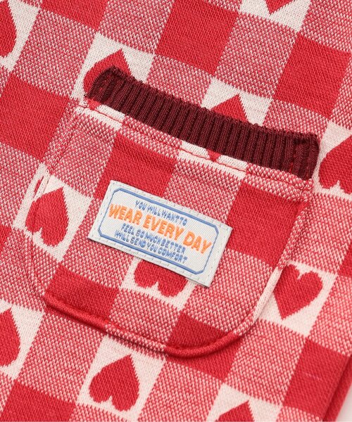 BREEZE（ブリーズ）の「【リンク】ジャガード着せこみ風カバーオール（ロンパース・キッズ・ブラック/レッド・70/80）」の4枚目の写真