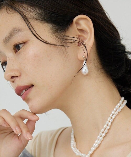 GALLARDAGALANTE（ガリャルダガランテ）の「【25th記念アイテム】【2.718】オイスターパールピアス（ピアス（両耳用）・レディース・シルバー系その他4・FREE）」の3枚目の写真