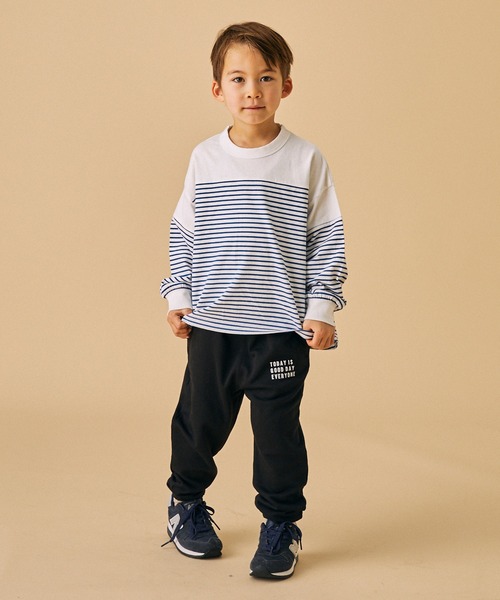 FOV（フォブ）の「FOV/フォブ ボーダー切り替え L/S Tシャツ（Tシャツ/カットソー・キッズ・ホワイト/ブルー・M/L/XL/S）」の4枚目の写真