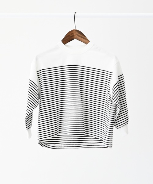FOV（フォブ）の「FOV/フォブ ボーダー切り替え L/S Tシャツ（Tシャツ/カットソー・キッズ・ホワイト/ブルー・M/L/XL/S）」の6枚目の写真