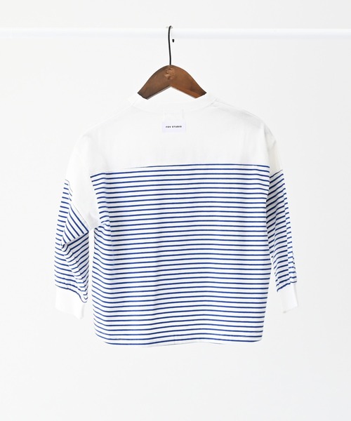 FOV（フォブ）の「FOV/フォブ ボーダー切り替え L/S Tシャツ（Tシャツ/カットソー・キッズ・ホワイト/ブルー・M/L/XL/S）」の8枚目の写真