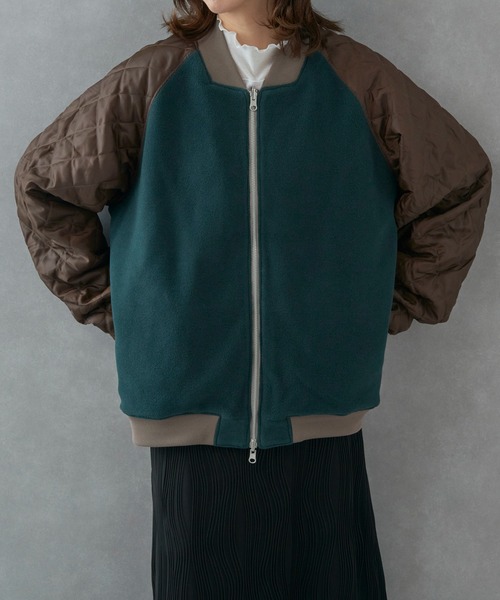 narifuri（ナリフリ）の「【narifuri】リバーシブル ヘビーサテンフライトブルゾン キルティング フリース NF2090（ブルゾン・レディース・ブラック/グレー・S/M/L/XL）」の11枚目の写真