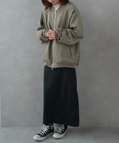 narifuri（ナリフリ）の「【narifuri】リバーシブル ヘビーサテンフライトブルゾン キルティング フリース NF2090（ブルゾン・レディース・ブラック/グレー・S/M/L/XL）」の17枚目の写真