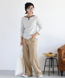 cepo | 〈前後2way〉ネックストラップロングスリーブカットソー(Tシャツ/カットソー)