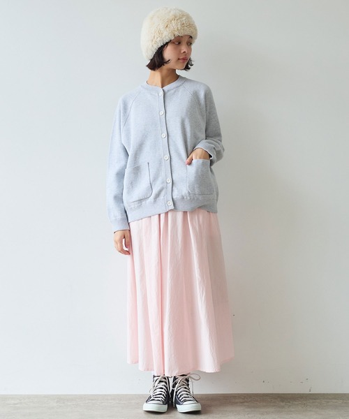 bulle de savon（ビュルデサボン）の「《early spring》コットン/キュプラ 高密度ブロード puri puri ポケット スカート（スカート・レディース・ブラック/ピンク・FREE）」の6枚目の写真