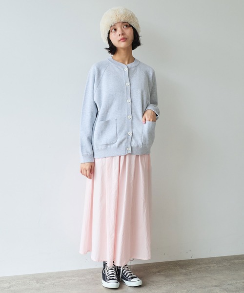 bulle de savon（ビュルデサボン）の「《early spring》コットン/キュプラ 高密度ブロード puri puri ポケット スカート（スカート・レディース・ブラック/ピンク・FREE）」の7枚目の写真