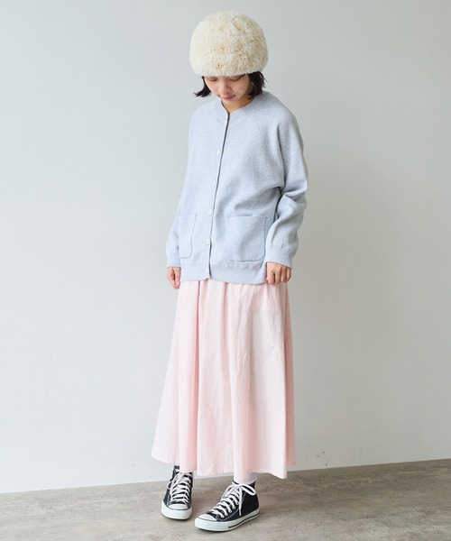 bulle de savon（ビュルデサボン）の「《early spring》コットン/キュプラ 高密度ブロード puri puri ポケット スカート（スカート・レディース・ブラック/ピンク・FREE）」の13枚目の写真