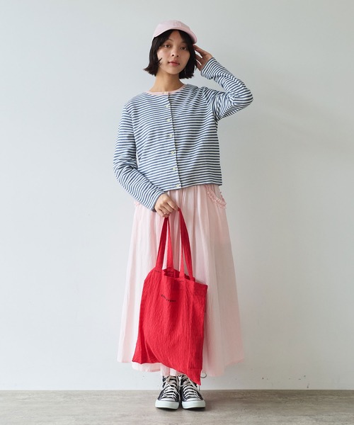 bulle de savon（ビュルデサボン）の「《early spring》コットン/キュプラ 高密度ブロード puri puri ポケット スカート（スカート・レディース・ブラック/ピンク・FREE）」の8枚目の写真