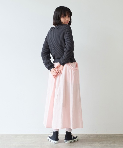 bulle de savon（ビュルデサボン）の「《early spring》コットン/キュプラ 高密度ブロード puri puri ポケット スカート（スカート・レディース・ブラック/ピンク・FREE）」の20枚目の写真